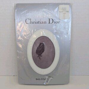 Vintage Christian Dior Rose Nylons–Bas-Couture Stockings–Aubergine–New In Pack